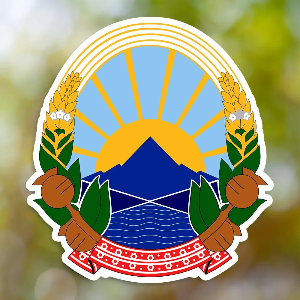 North Macedonia Coat of Arms Sticker