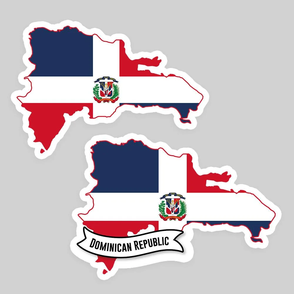Dominican Republic Country Shaped Sticker