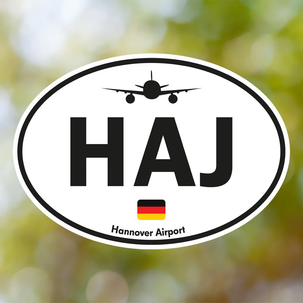Hannover Airport Sticker (Oval Vintage)