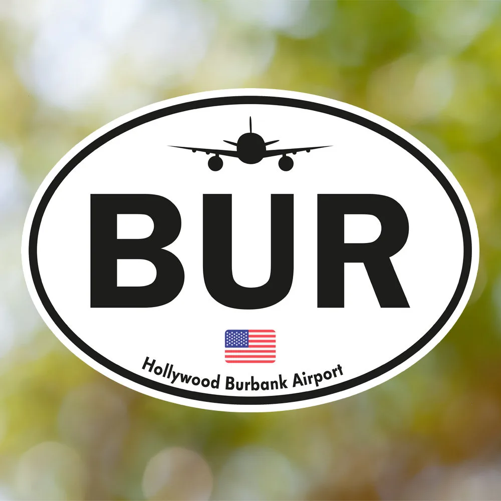 Burbank Airport Sticker (Oval Vintage)