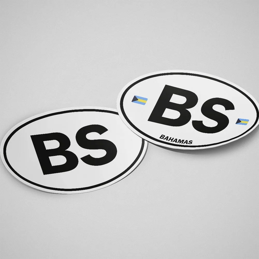Bahamas Sticker Oval White