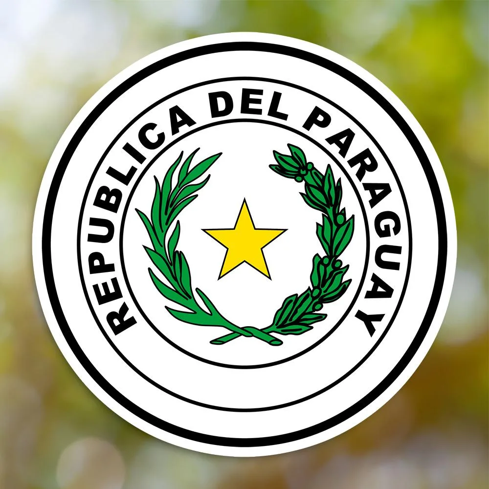 Paraguay Coat of Arms Sticker