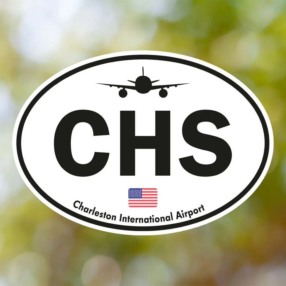 Charleston Airport Sticker (Oval Vintage)