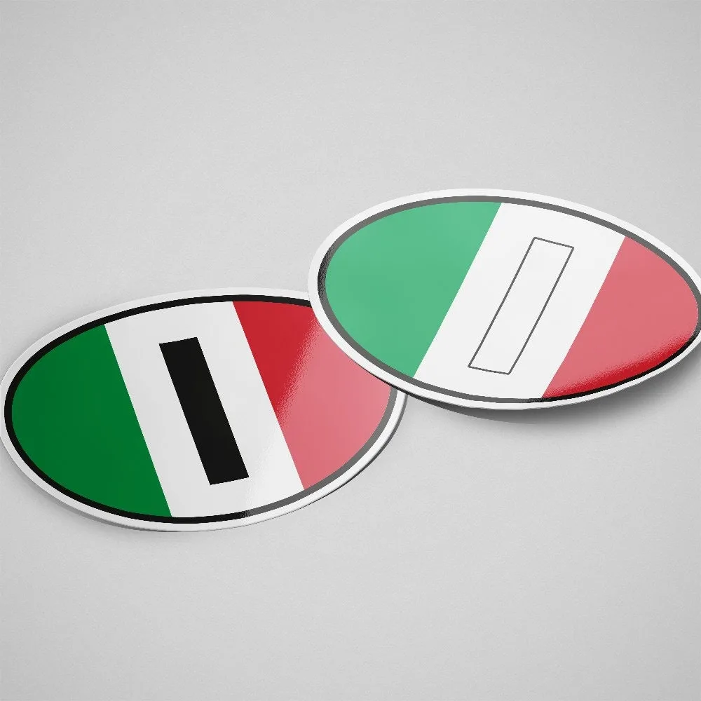 Italy Sticker Oval Flag