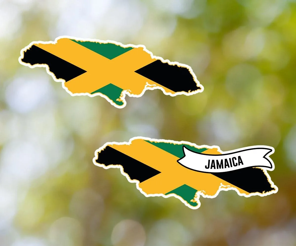 Jamaica Country Shaped Sticker