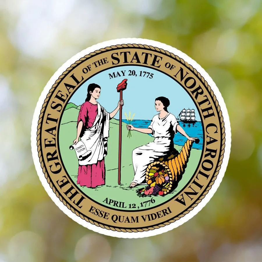 North Carolina State Seal Sticker