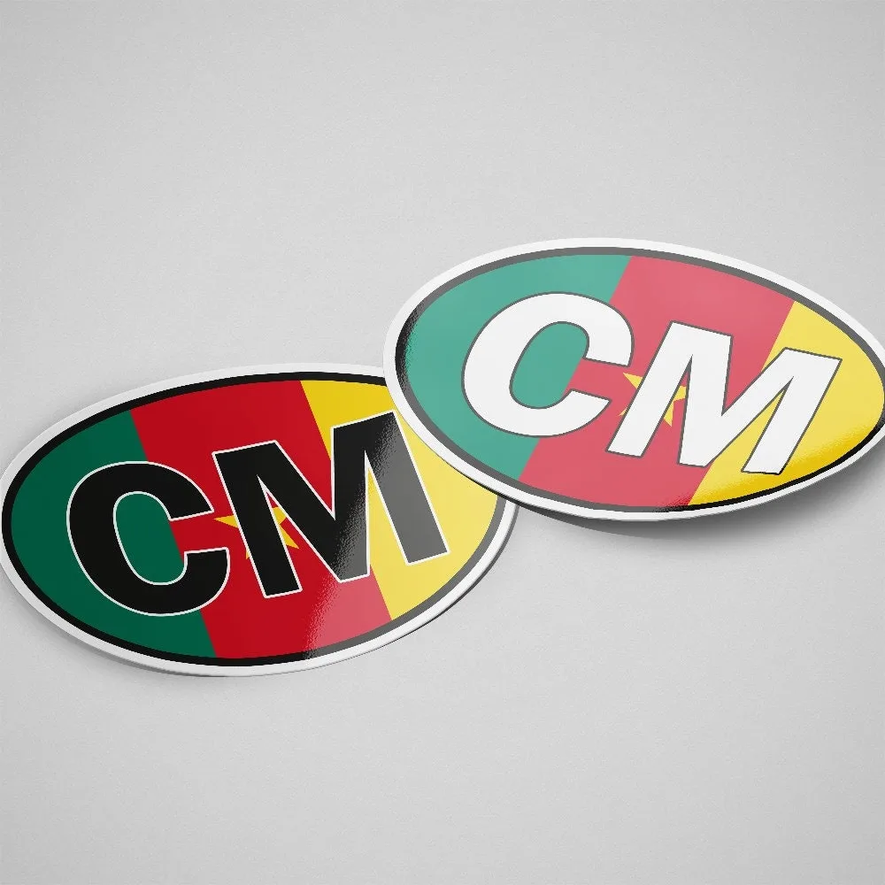 Cameroon Sticker Oval Flag