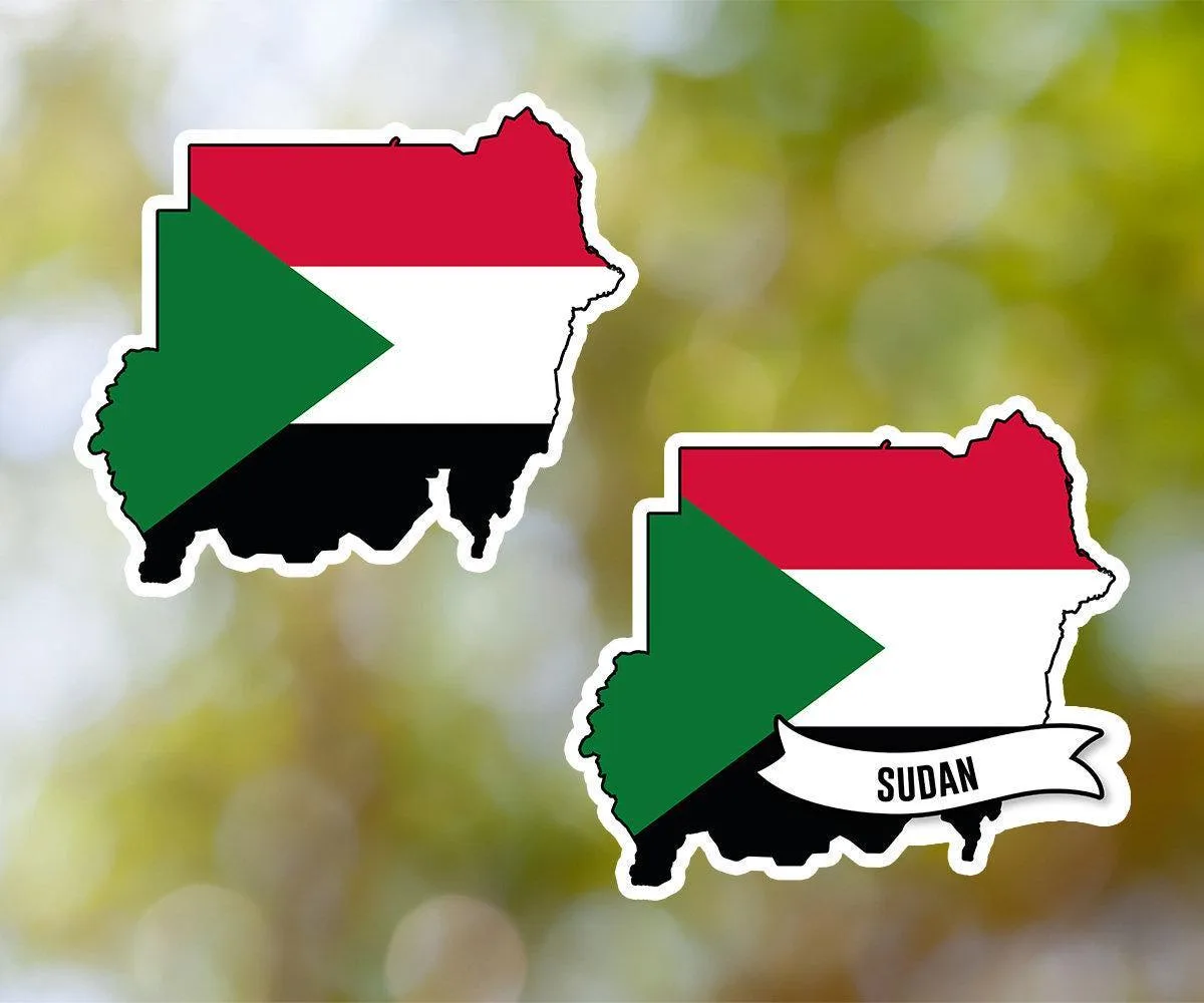 Sudan Country Shaped Sticker