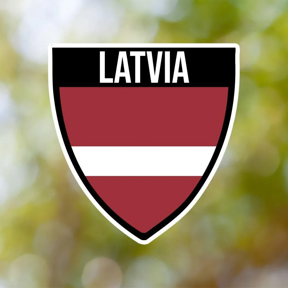 Latvia Shield Sticker