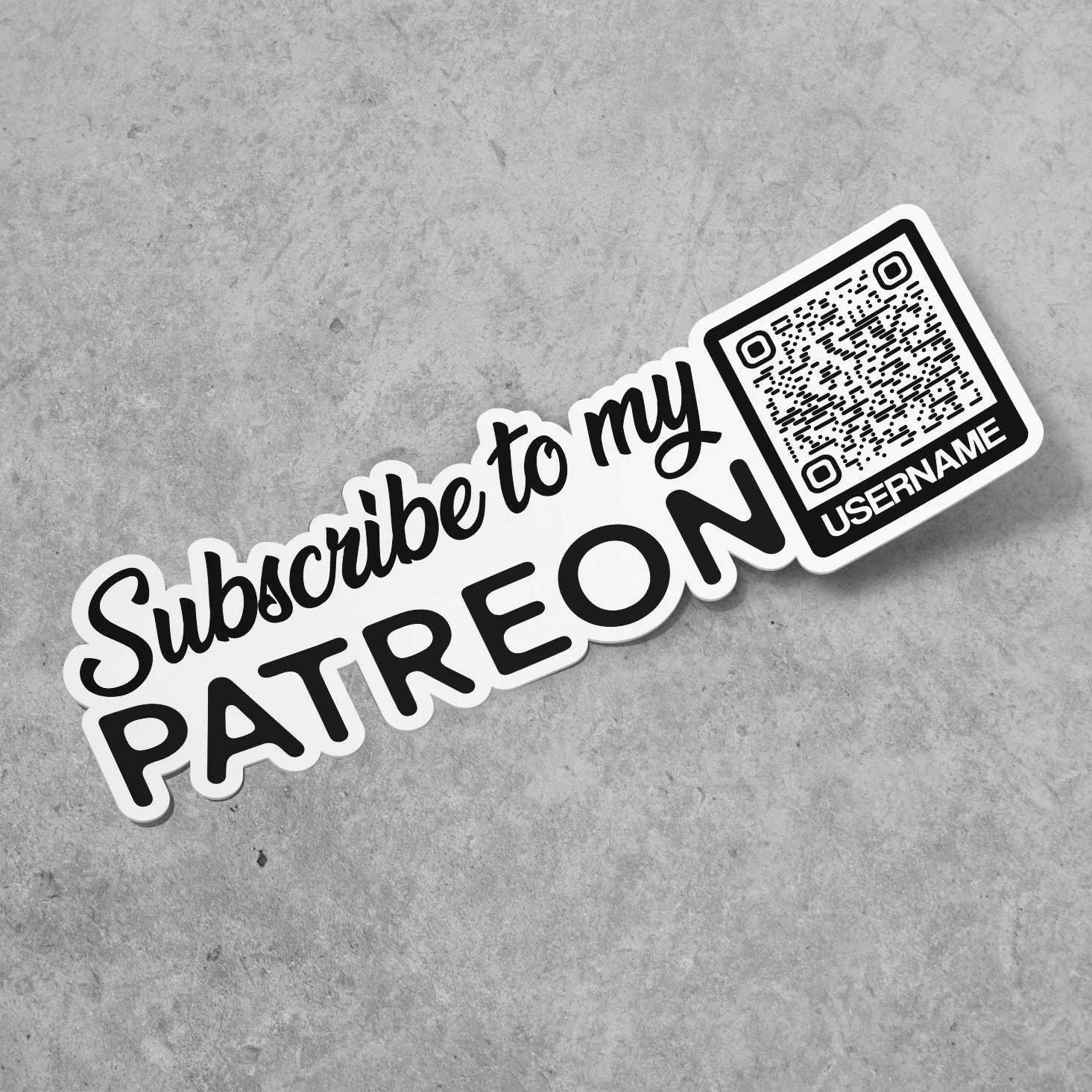 Custom Patreon Sticker Word QR Code