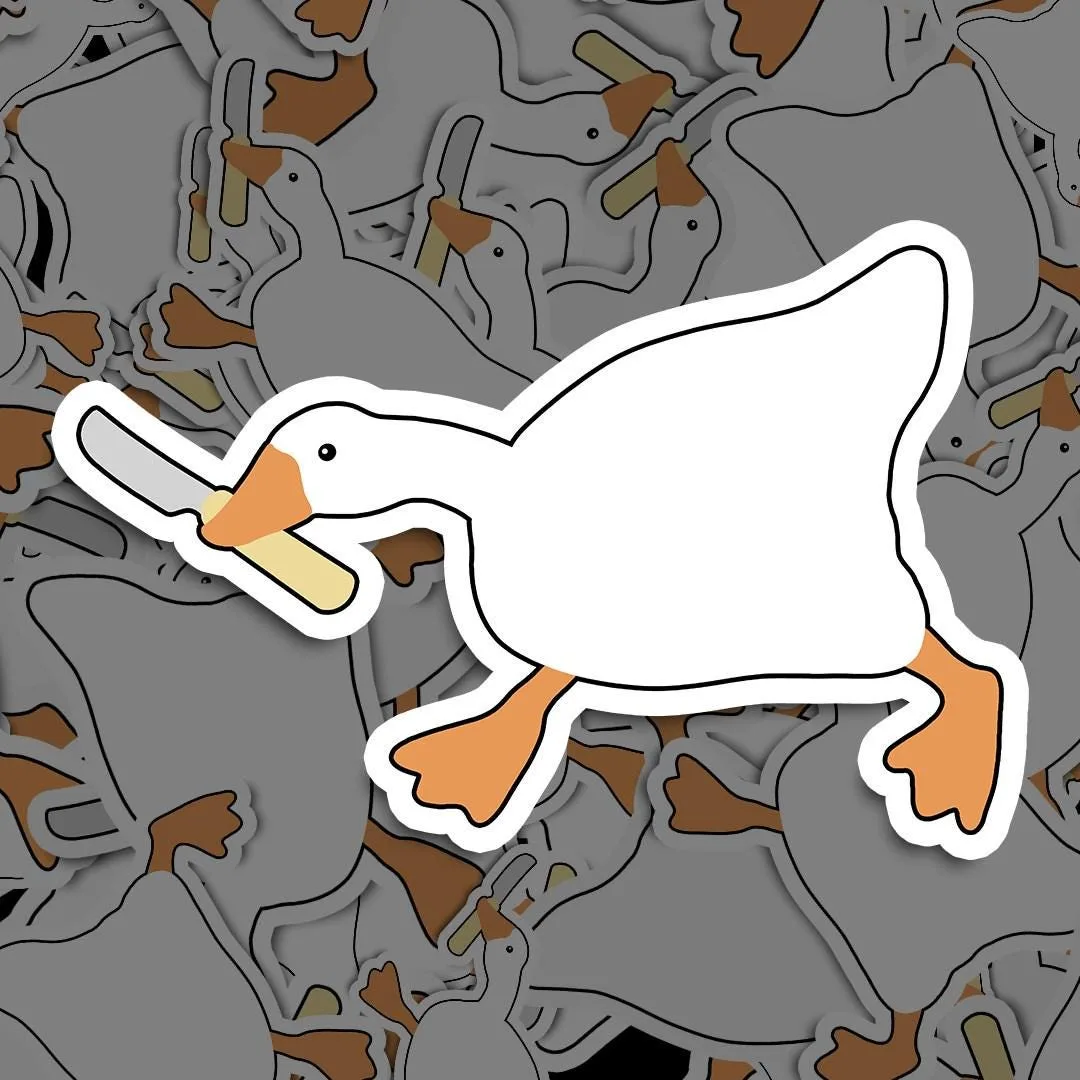 Knife Goose Meme Sticker