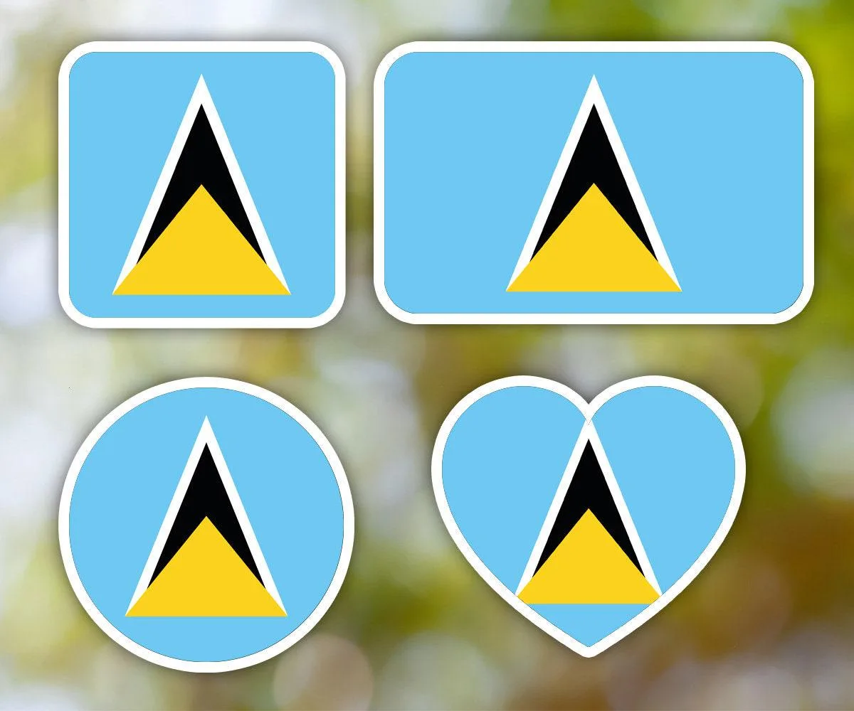 Saint Lucia Geometric Sticker