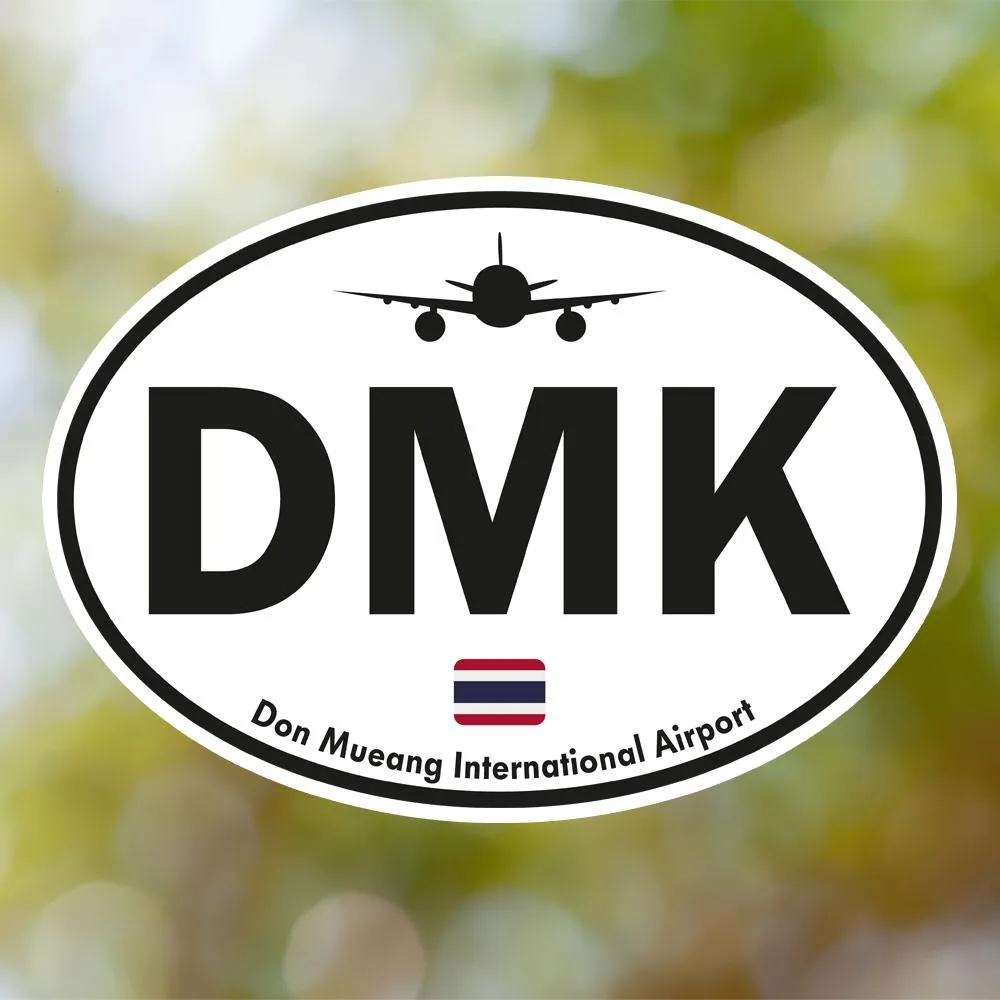 DMK Don Mueang Airport Sticker (Oval Vintage)