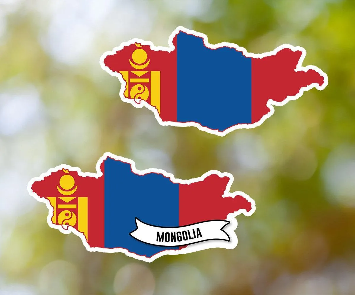 Mongolia Country Shaped Sticker