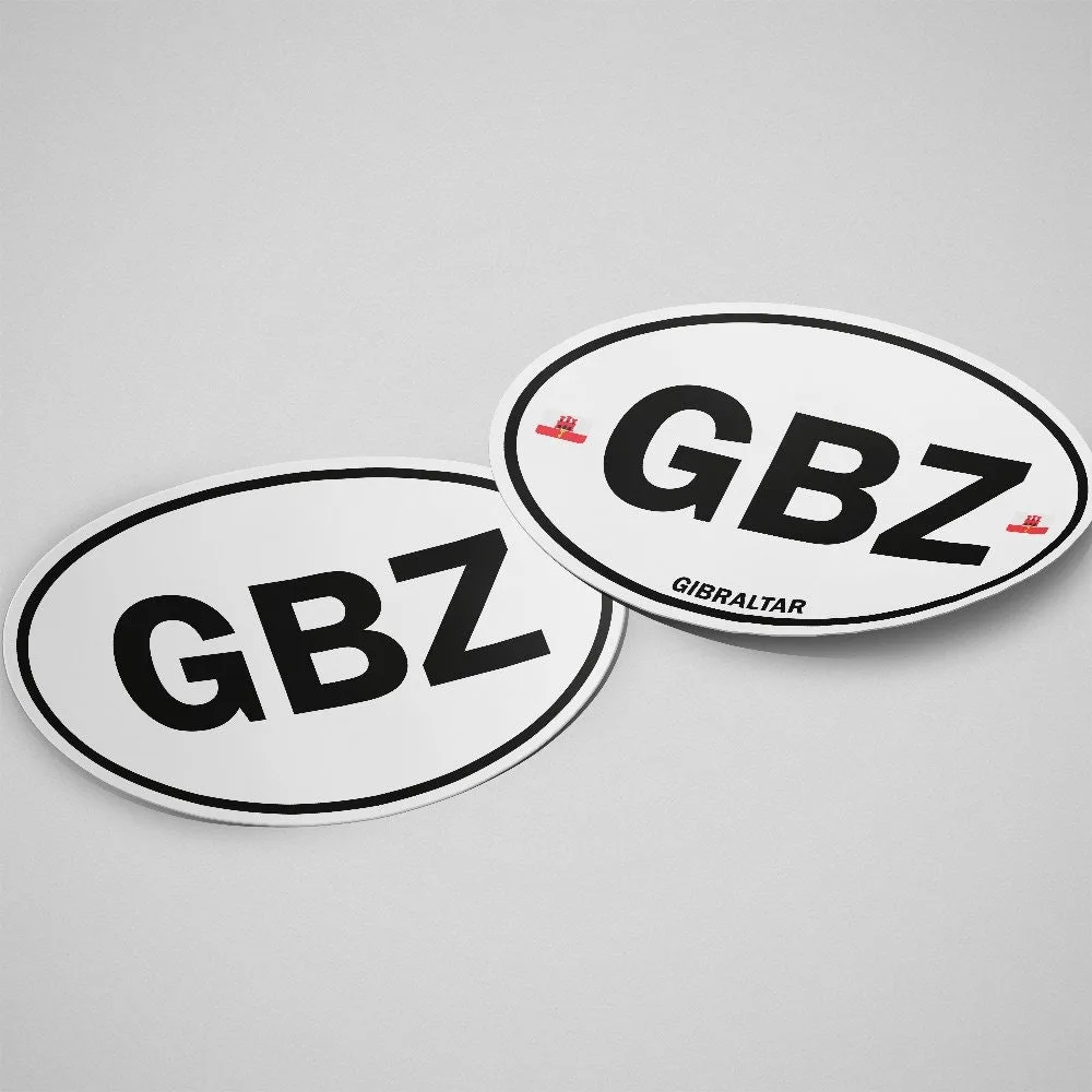 Gibraltar Sticker Oval White