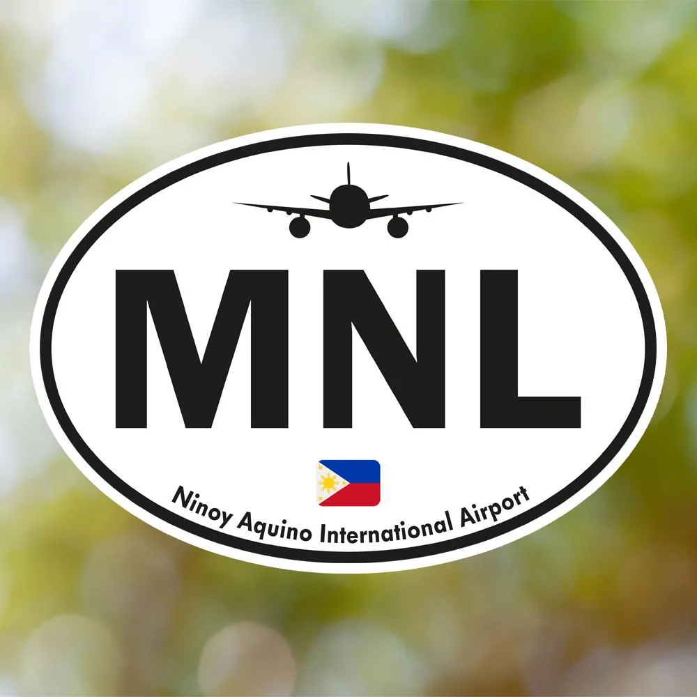 MNL Ninoy Aquino International Airport Sticker (Oval Vintage)