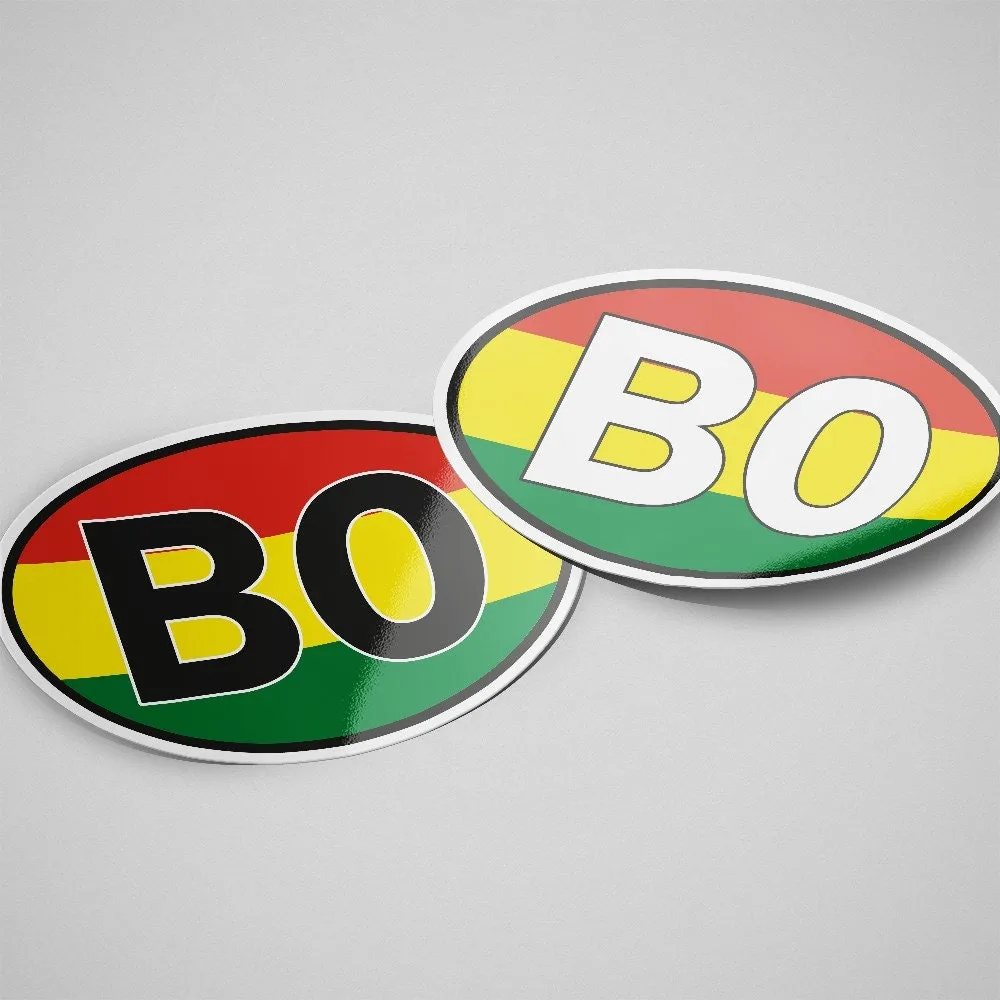 Bolivia Sticker Oval Flag