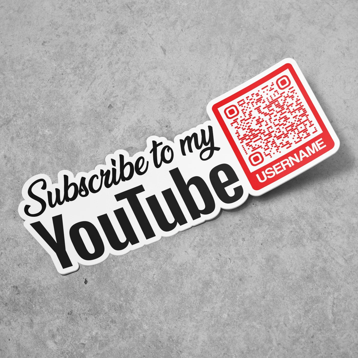 Custom Youtube Sticker Word QR Code
