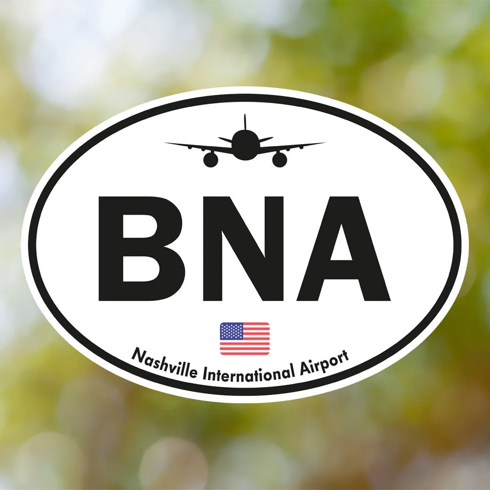 Nashville Airport Sticker (Oval Vintage)