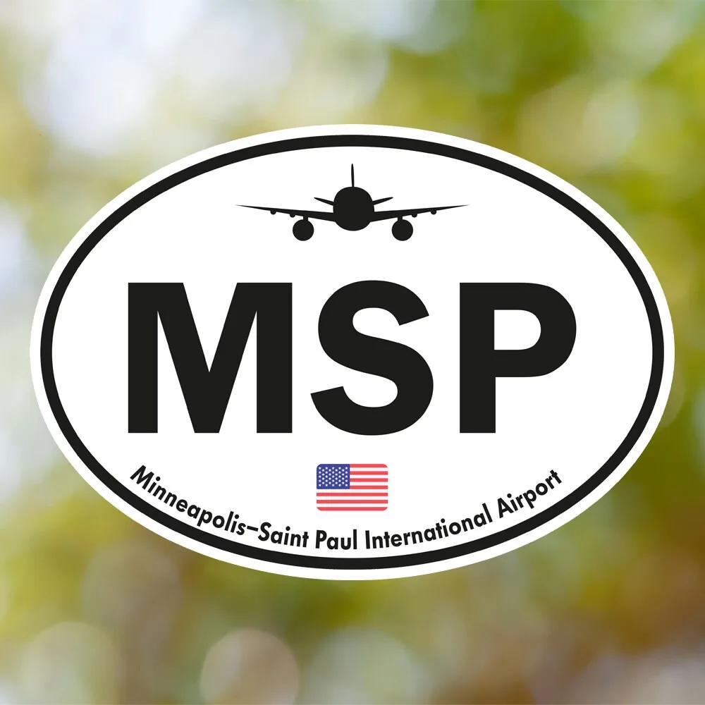 Minneapolis Airport Sticker (Oval Vintage)