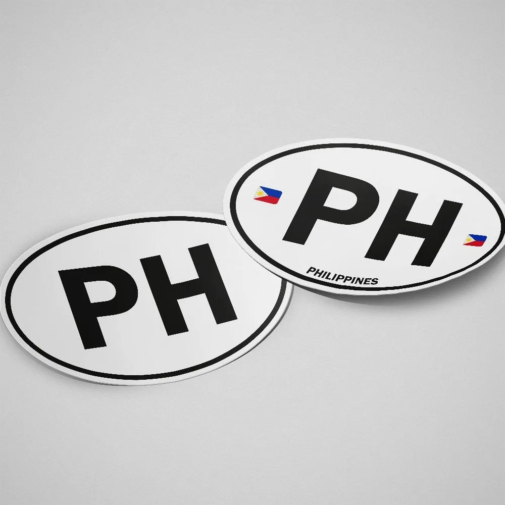 Philippines Sticker Oval White