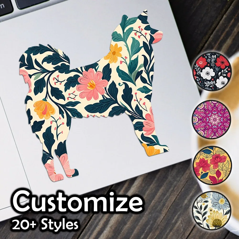 Finnish Spitz Patterned Sticker