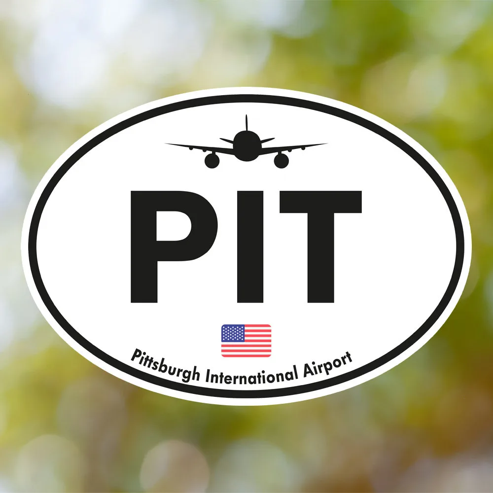 Pittsburgh Airport Sticker (Oval Vintage)