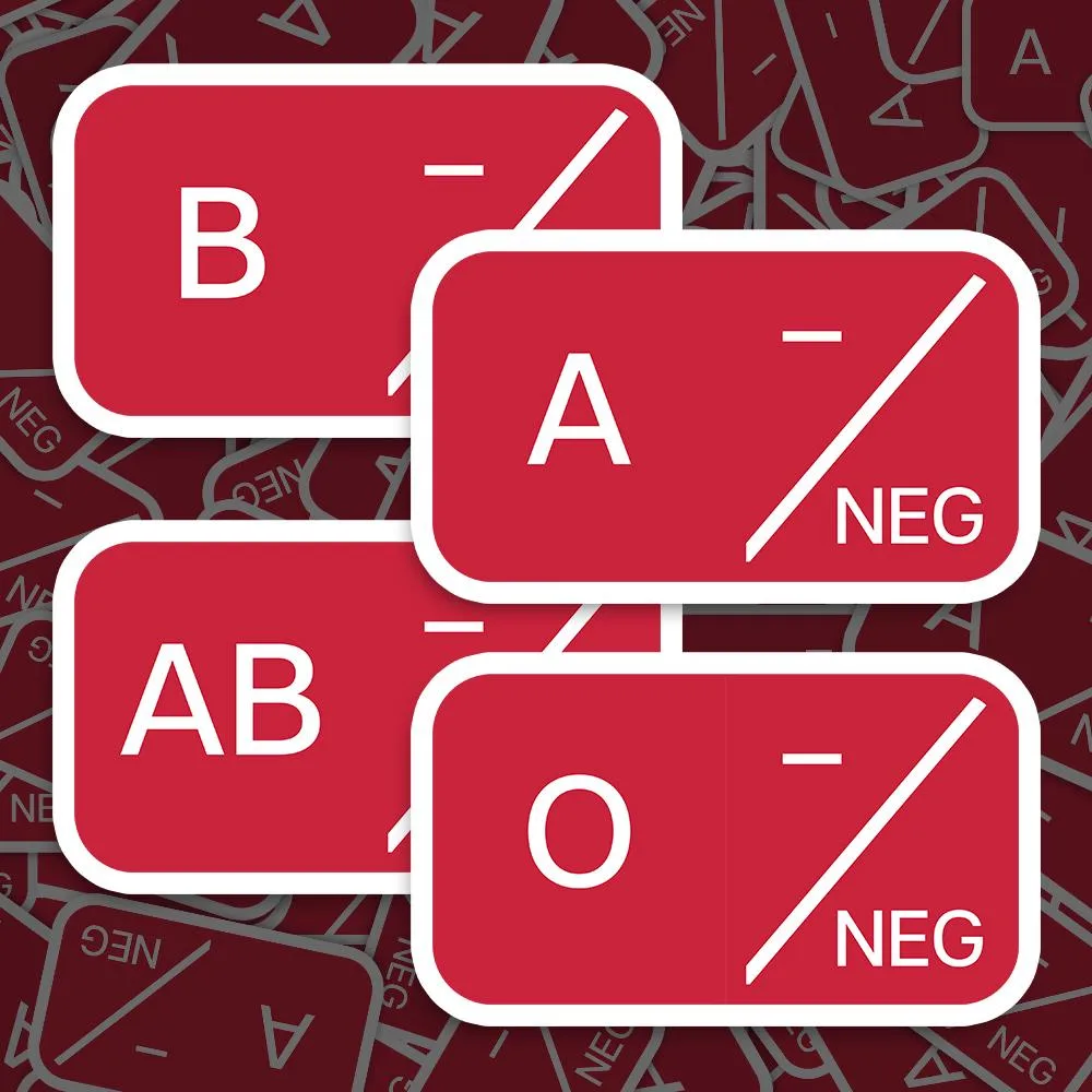 Blood Type Sign Sticker