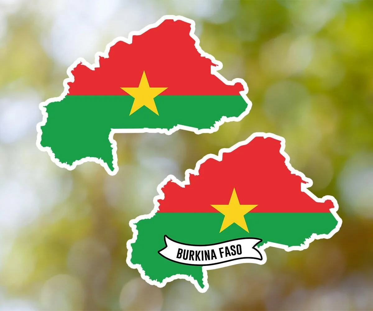 Burkina Faso Country Shaped Sticker
