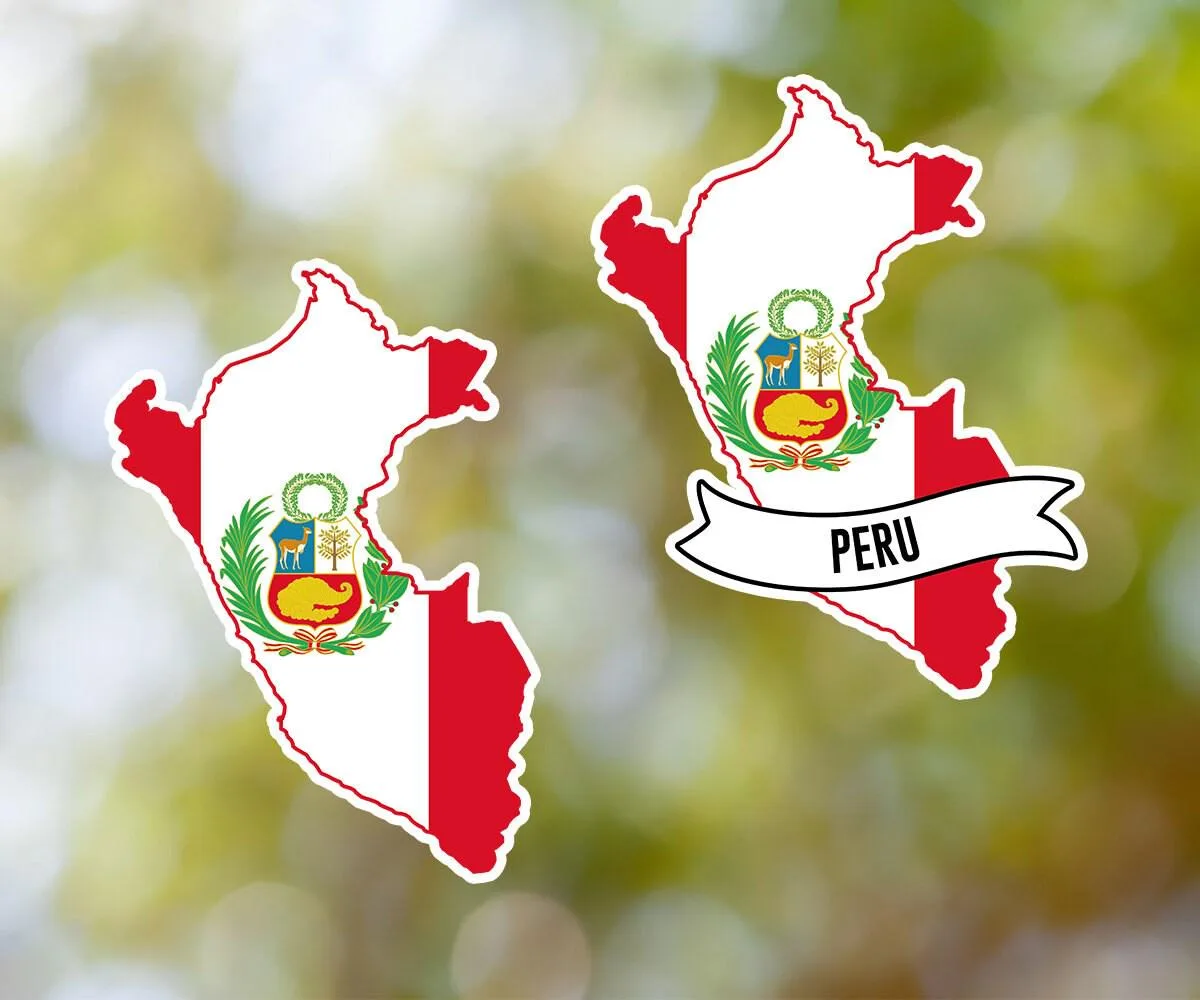 Peru Country Shaped Sticker