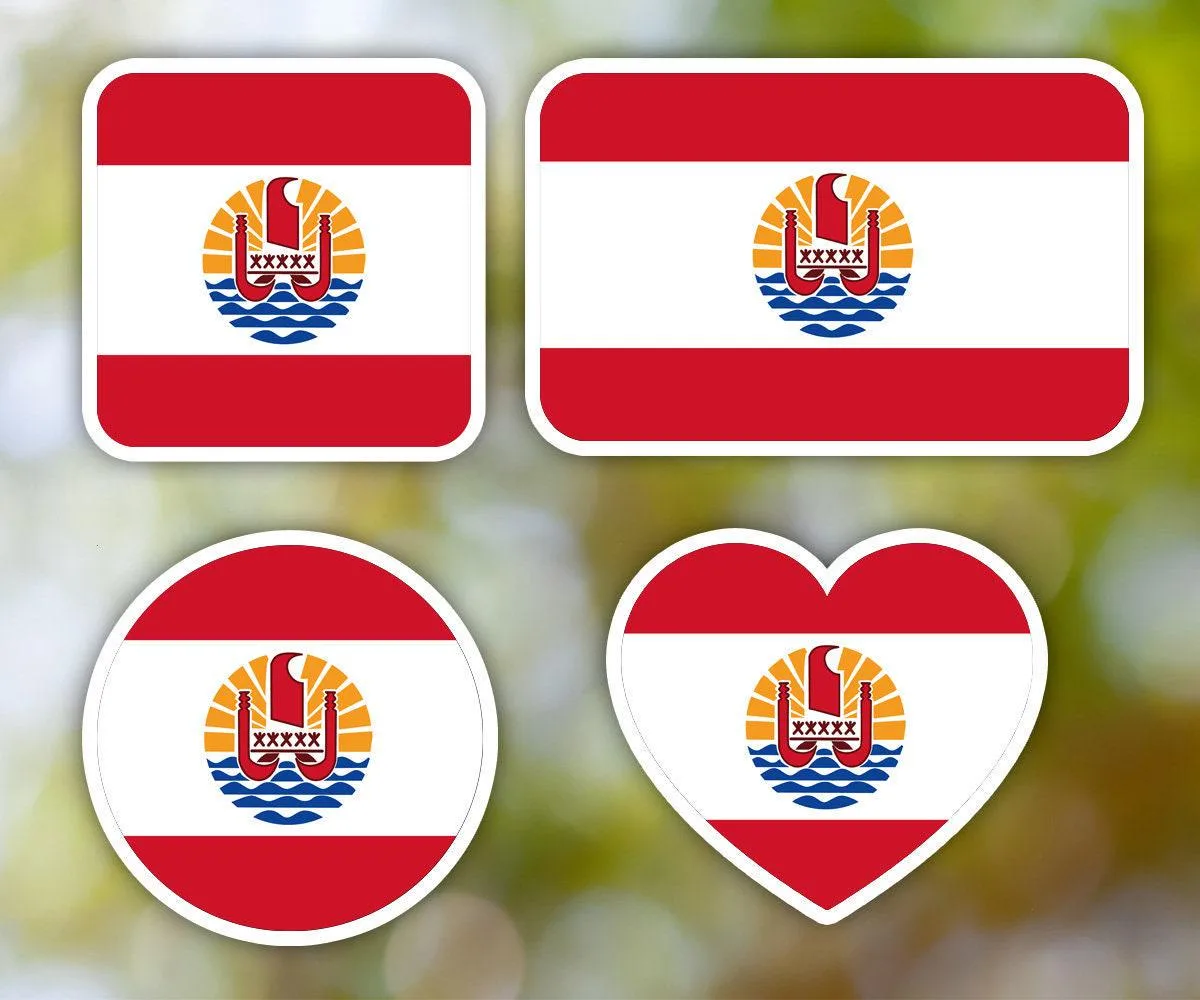 French Polynesia Geometric Sticker