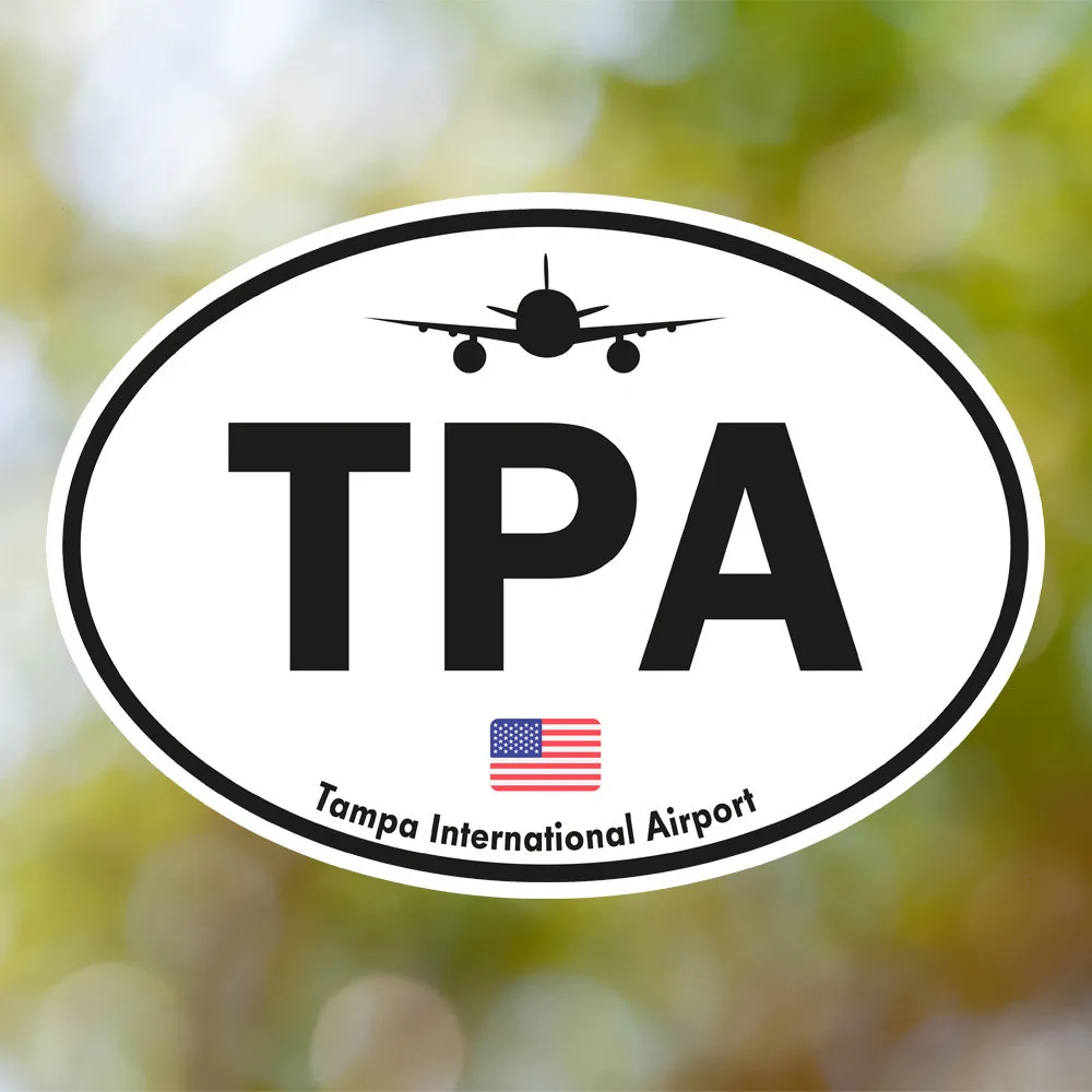 Tampa Airport Sticker (Oval Vintage)