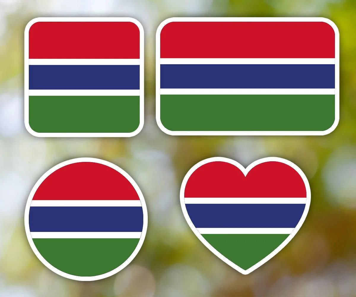 Gambia Geometric Sticker