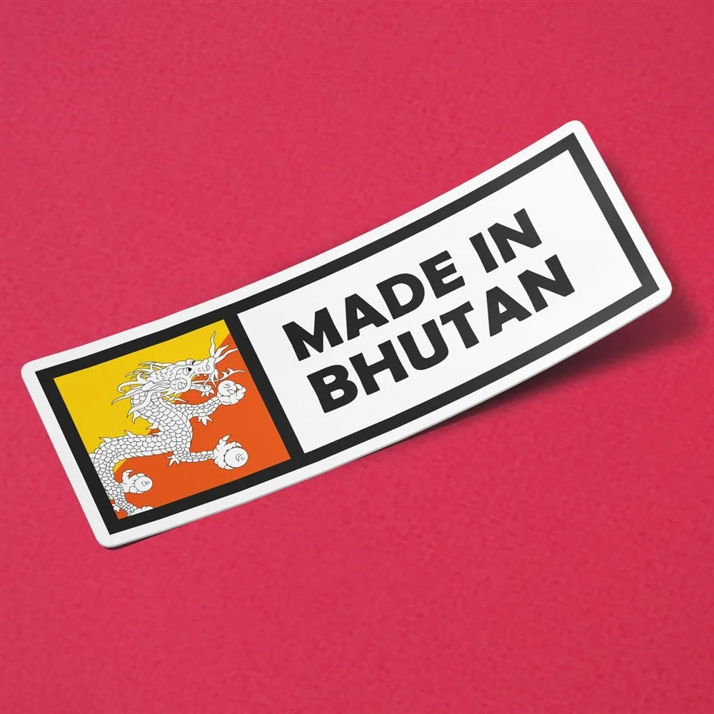 Made in Bhutan Sticker