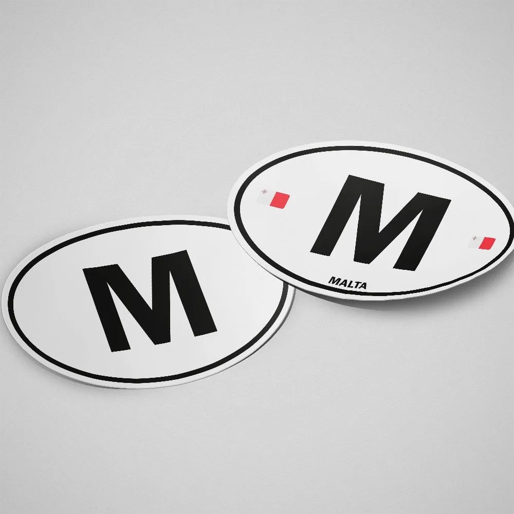 Malta Sticker Oval White