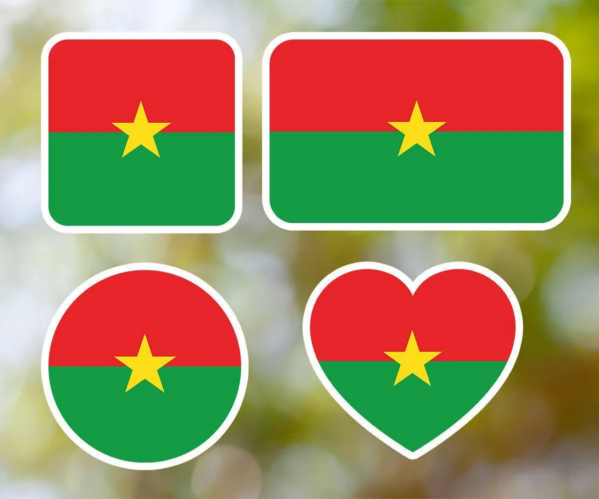 Burkina Faso Geometric Sticker