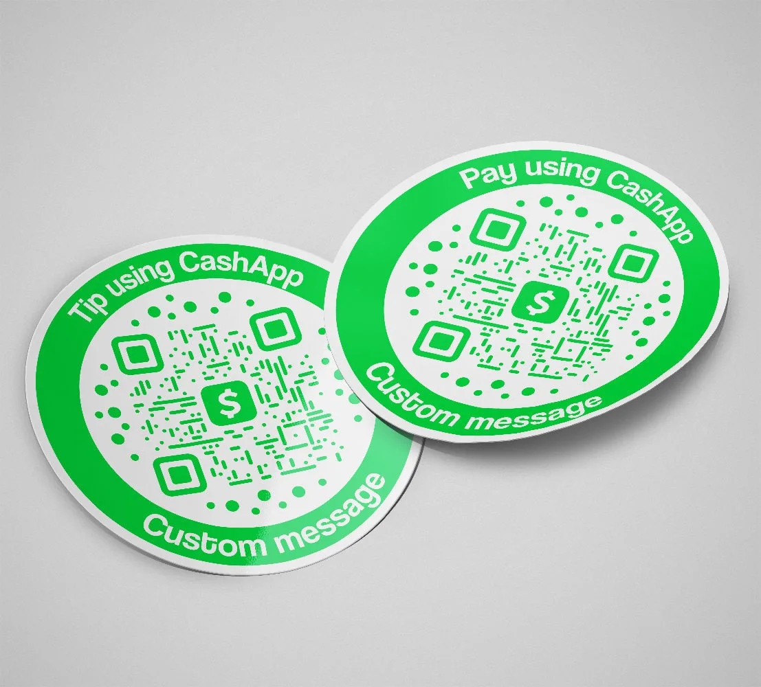 Cash App Circle QR sticker