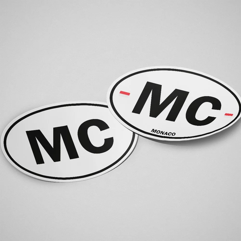 Monaco Sticker Oval White