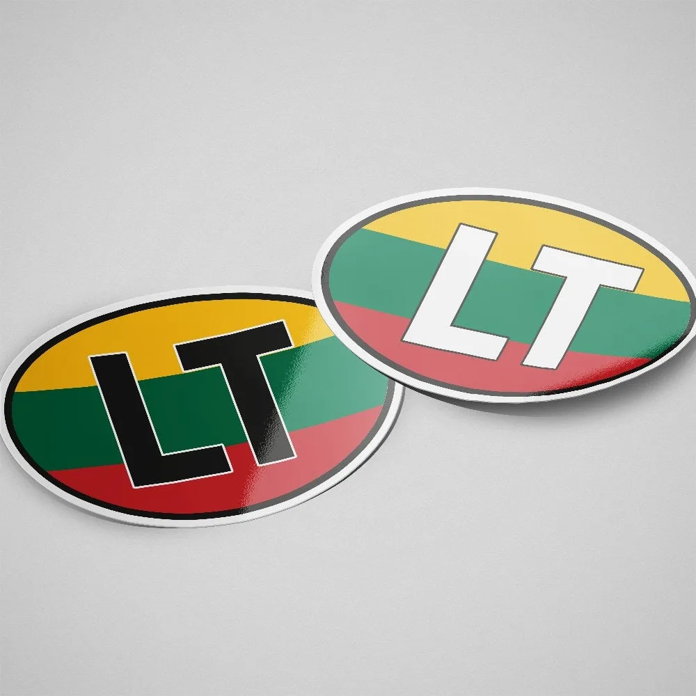 Lithuania Sticker Oval Flag