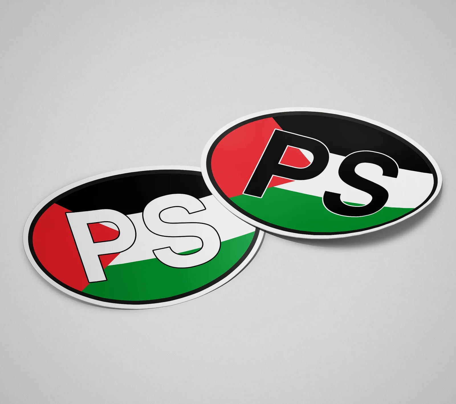 Palestine Sticker Oval Flag