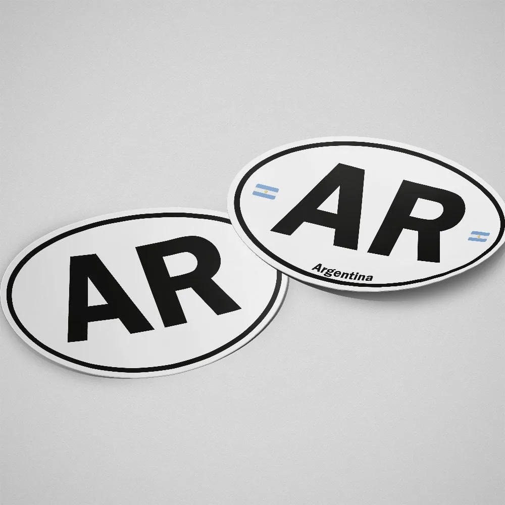 Argentina Sticker Oval White