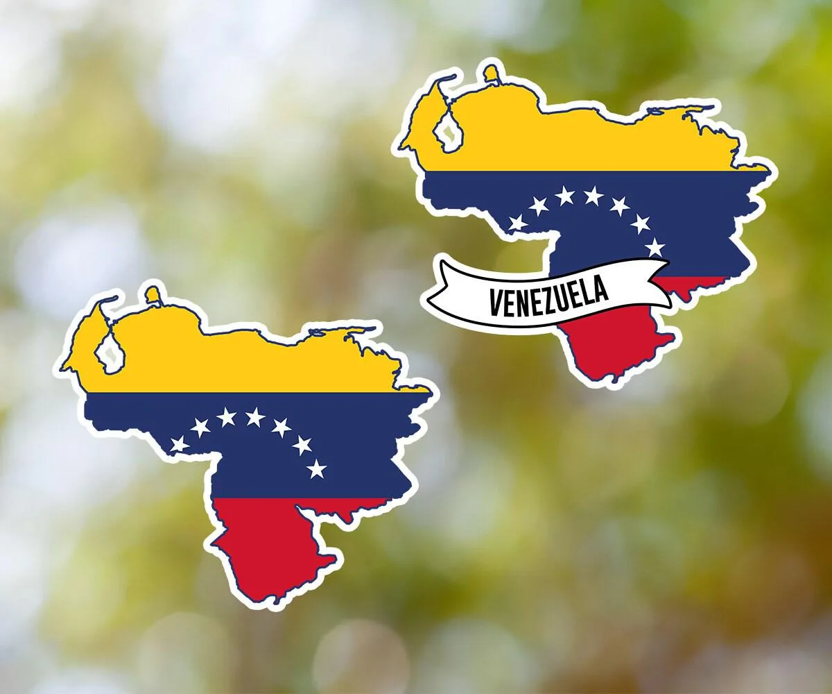 Venezuela Country Shaped Sticker