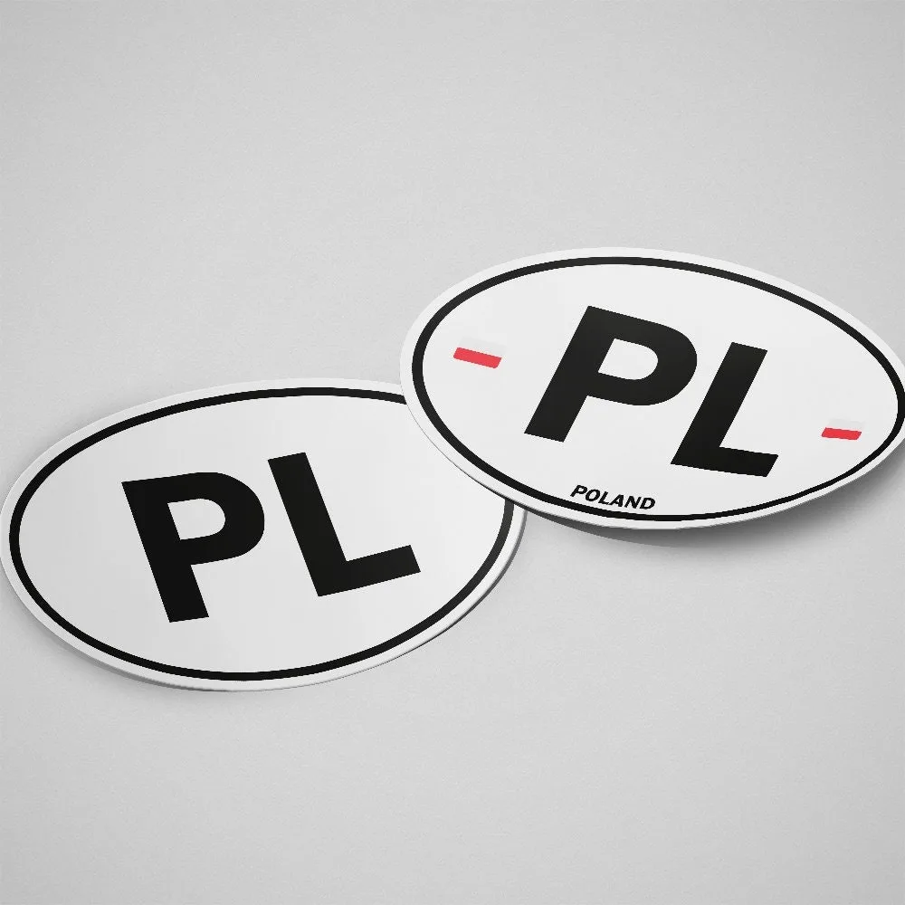 Poland Sticker Oval White