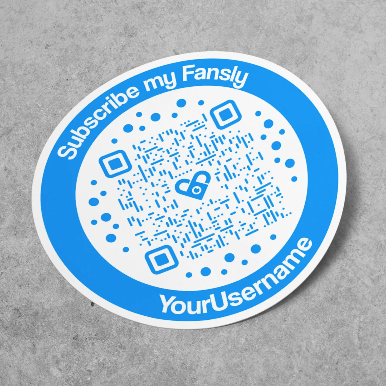 Custom Fansly Sticker Circle QR Code