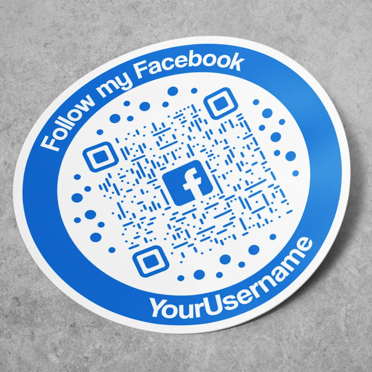 Facebook Circle QR sticker