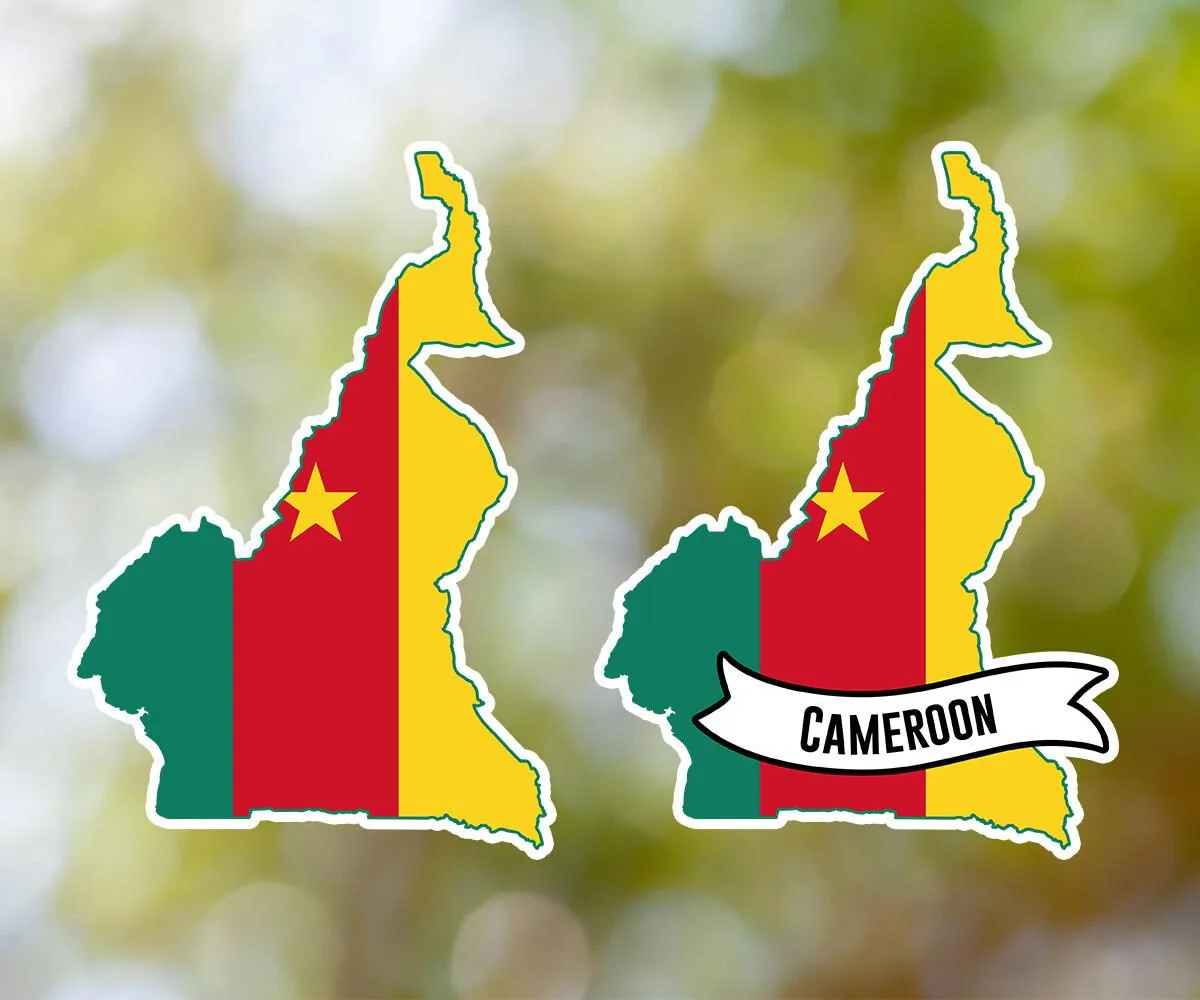 Cameroon Country Shaped Sticker