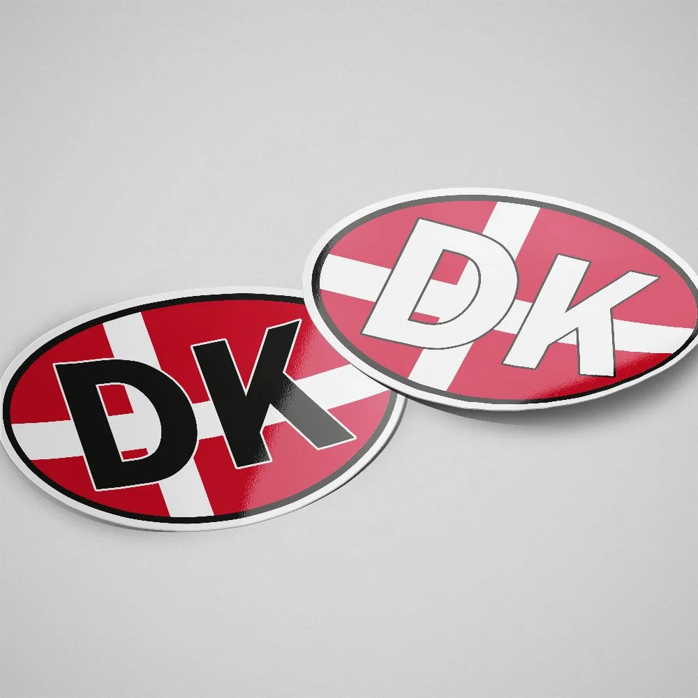 Denmark Sticker Oval Flag