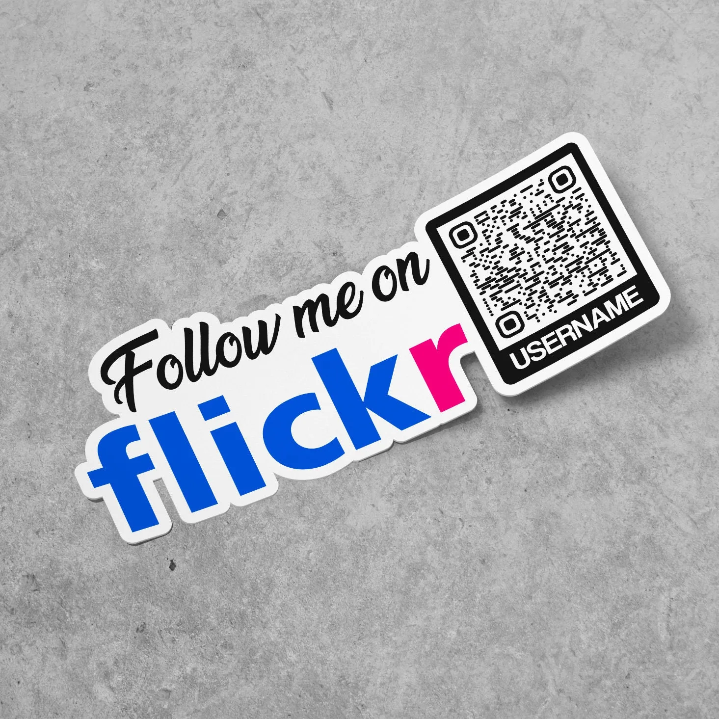 Custom Flickr Sticker Word QR Code
