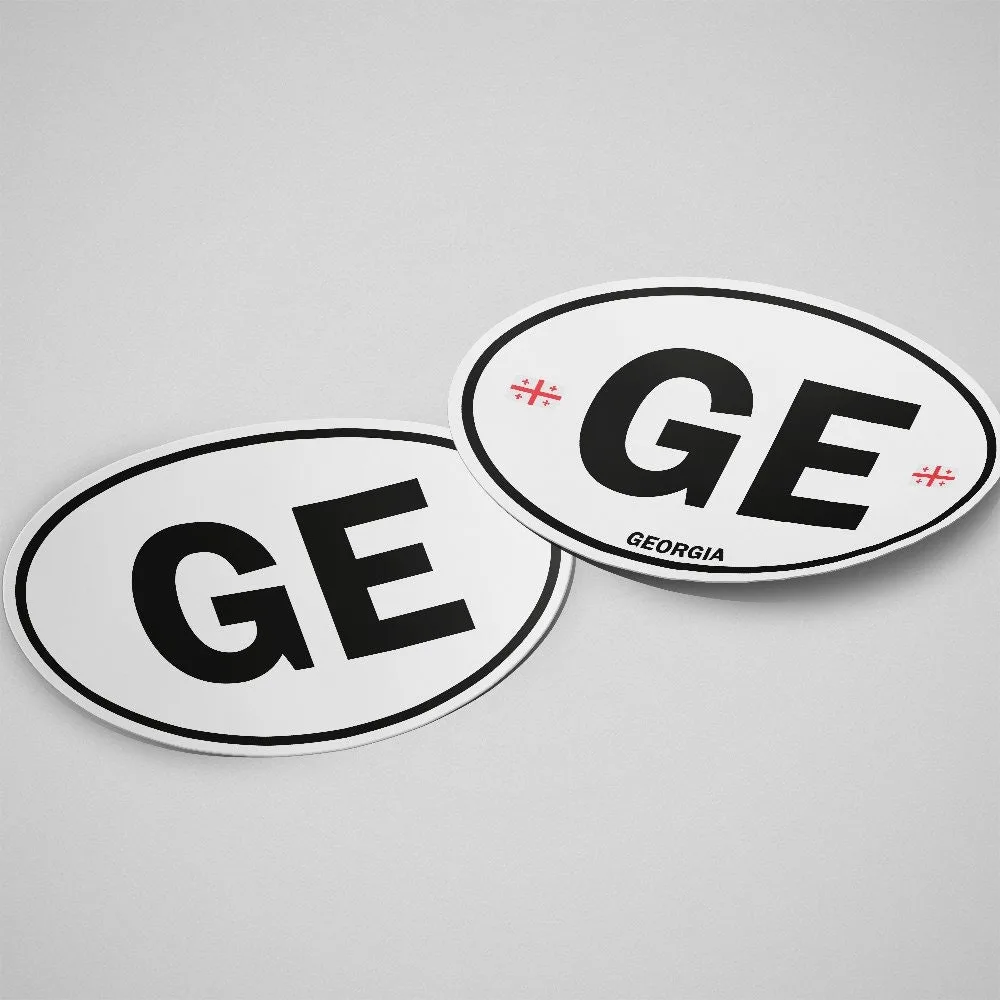 Georgia Sticker Oval White
