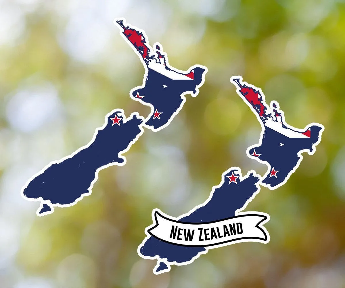 New Zealand Country Shaped Sticker